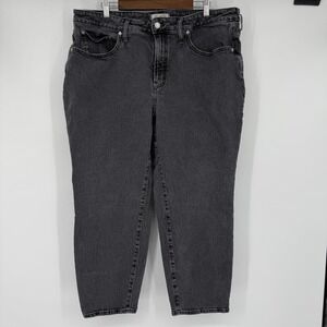 Madewell Jeans 20W The Curvy Perfect Vintage Black High Rise Tapered Leg Stretch